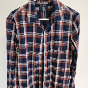 1901 Men's Blue and Red Checkered Shirt